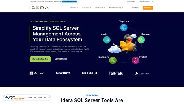 idera.com screenshot