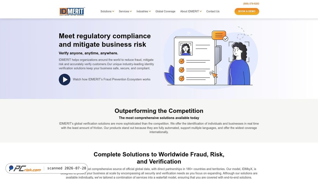 Screenshot von idmerit.com