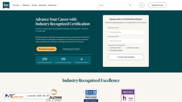 ieatraining.org screenshot