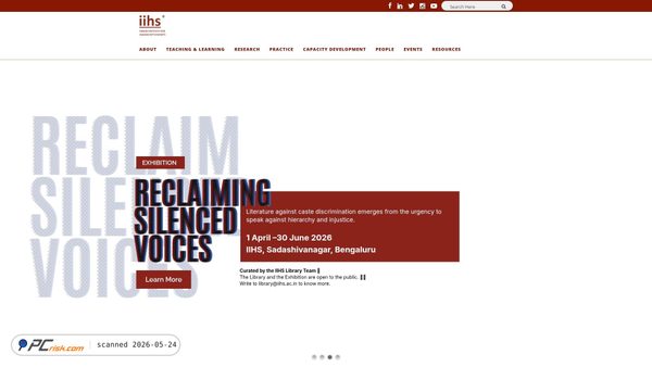 iihs.co.in screenshot