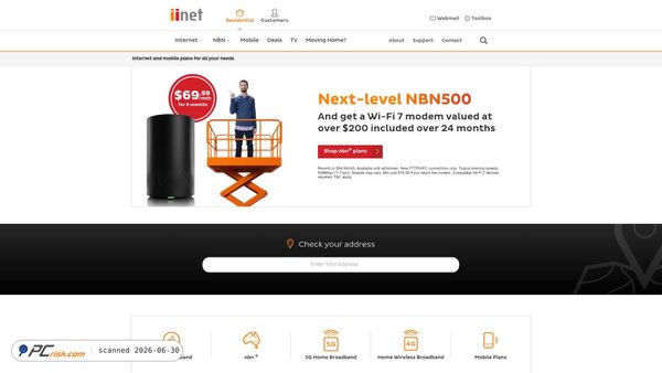 iinet.net.au screenshot
