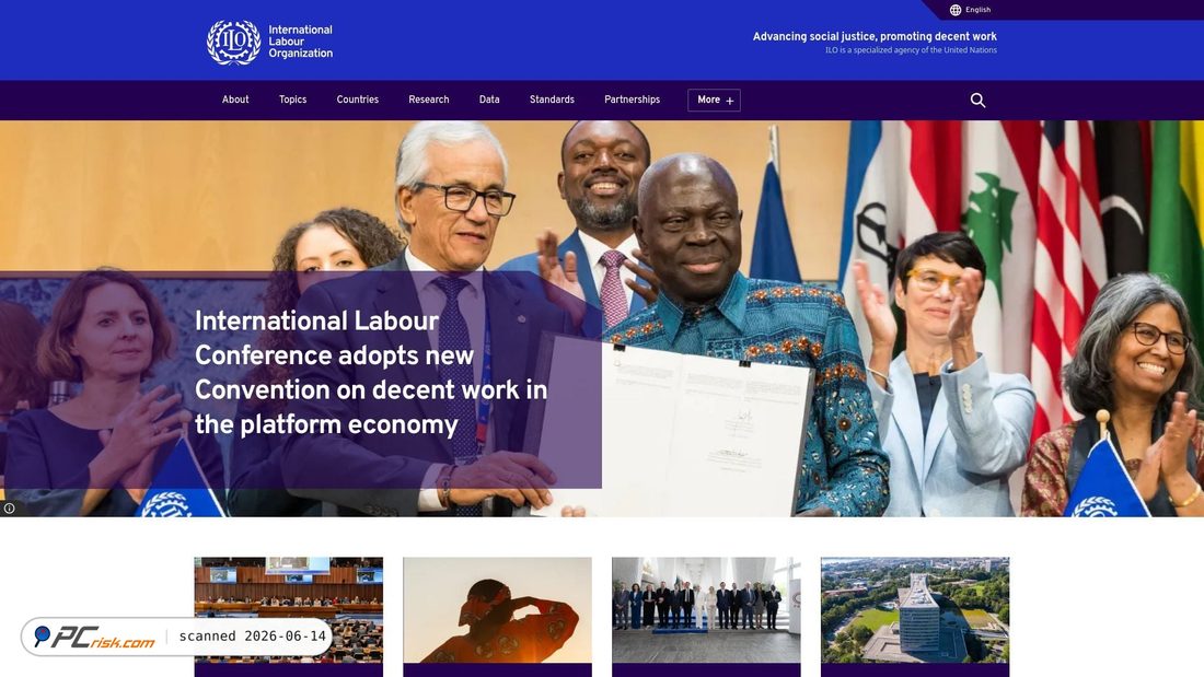 Screenshot of ilo.org