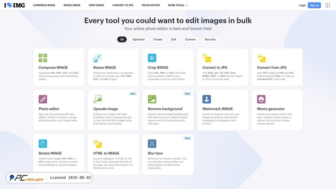 Screenshot of iloveimg.com