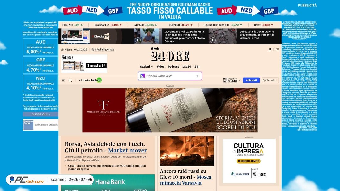 Screenshot of ilsole24ore.com