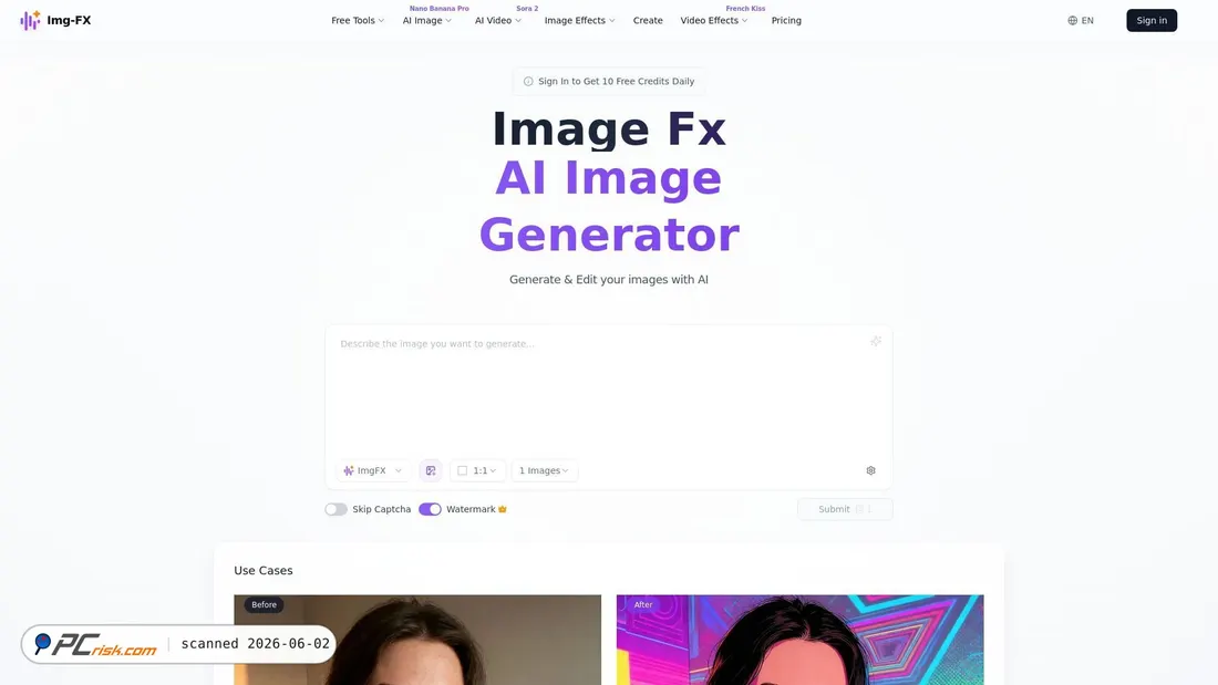 Screenshot of img-fx.com