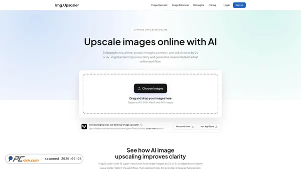 imgupscaler.com Screenshot