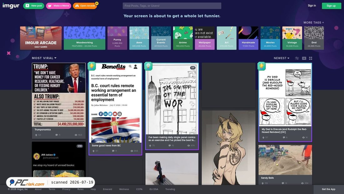 Screenshot von imgur.com