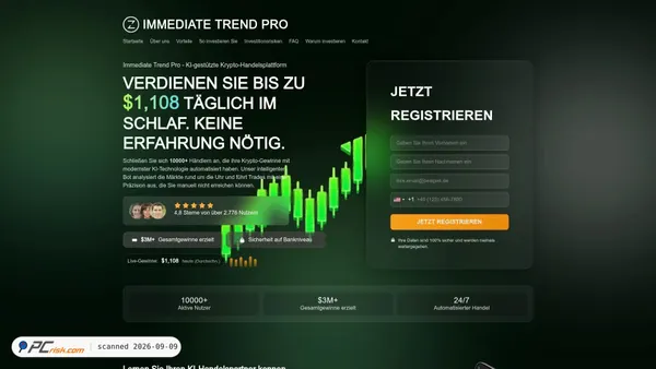 Zrzut ekranu immediatetrendprotrade.de