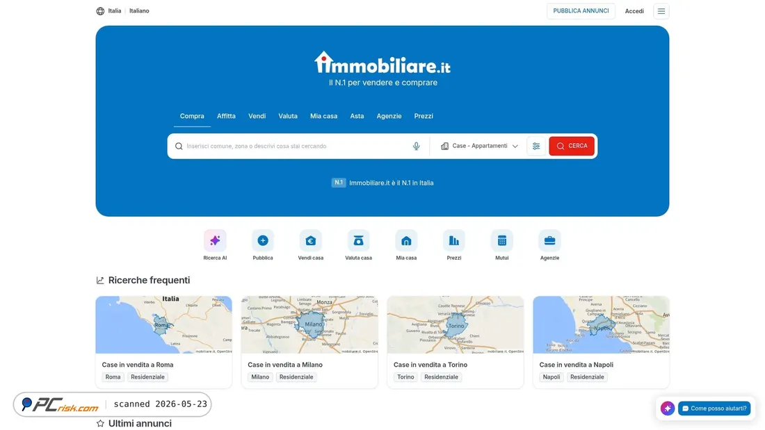 Screenshot of immobiliare.it