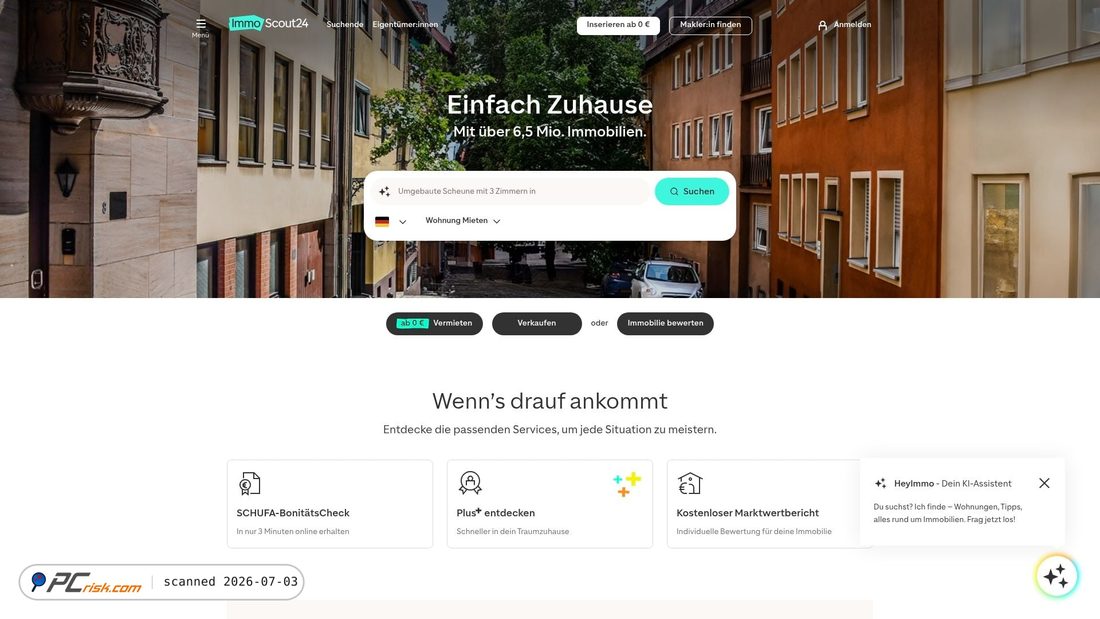 Screenshot of immobilienscout24.de