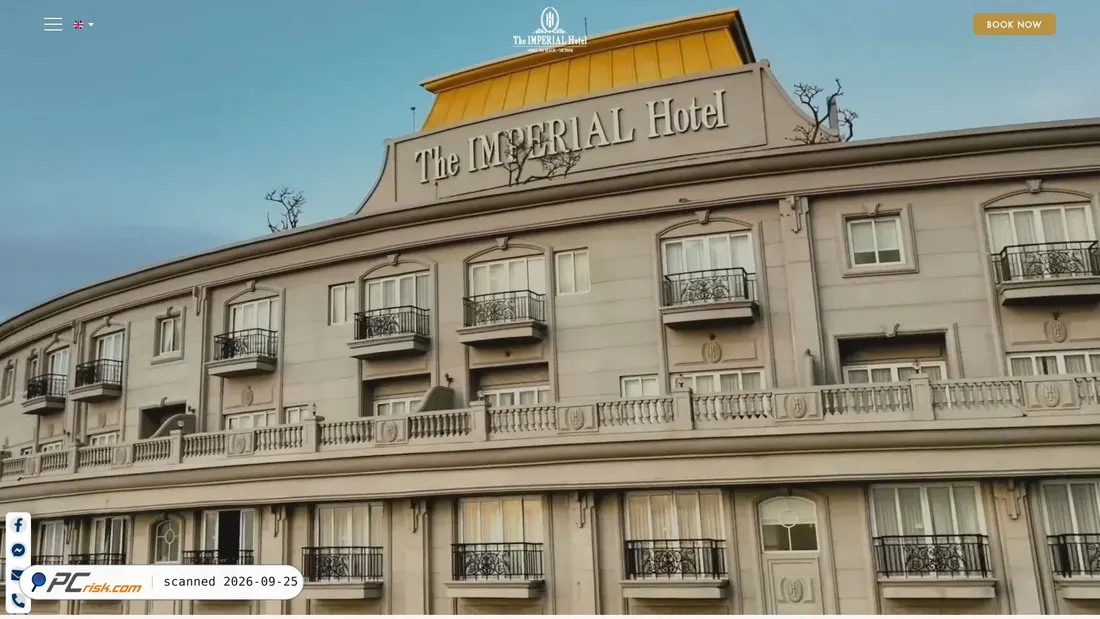 Captura de ecrã de imperialhotel.vn