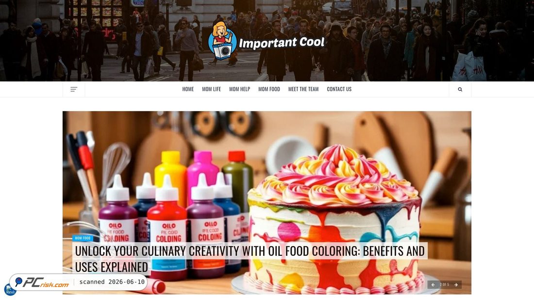 Screenshot of importantcool.com