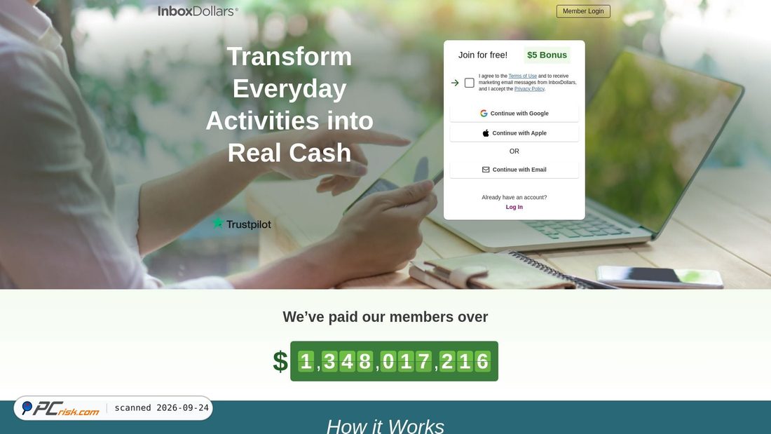 Captura de ecrã de inboxdollars.com