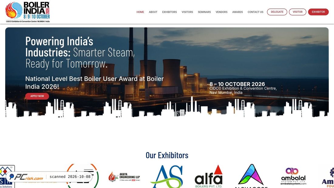 Captura de ecrã de india.boilerworldexpo.com