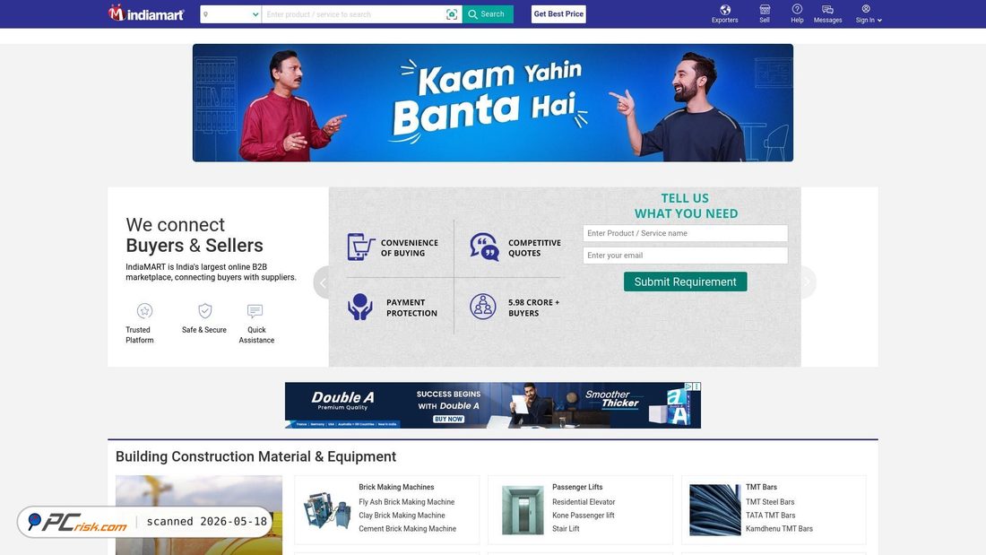Screenshot of indiamart.com