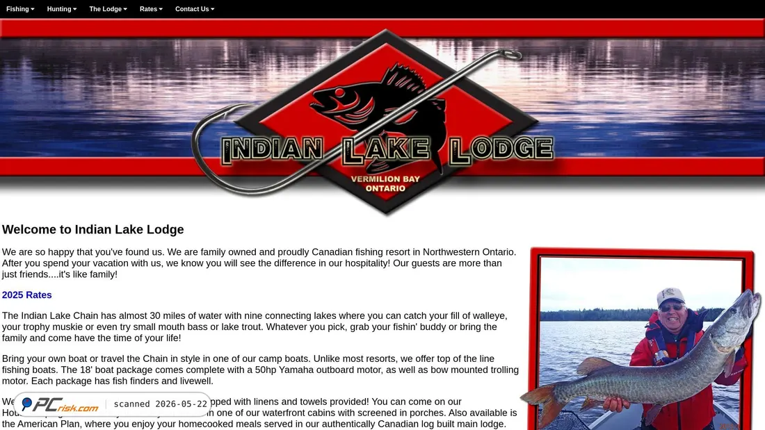 Screenshot of indianlakelodge.com