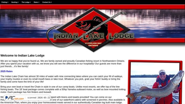 indianlakelodge.com screenshot