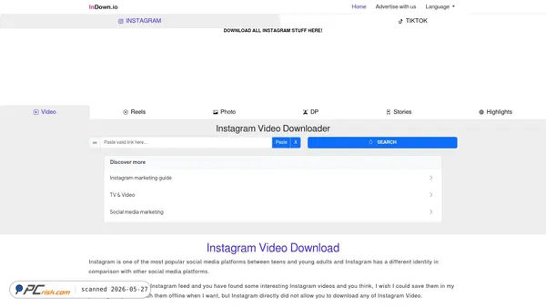 indown.io screenshot