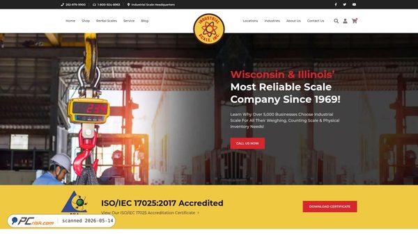 industrialscaleinc.com screenshot