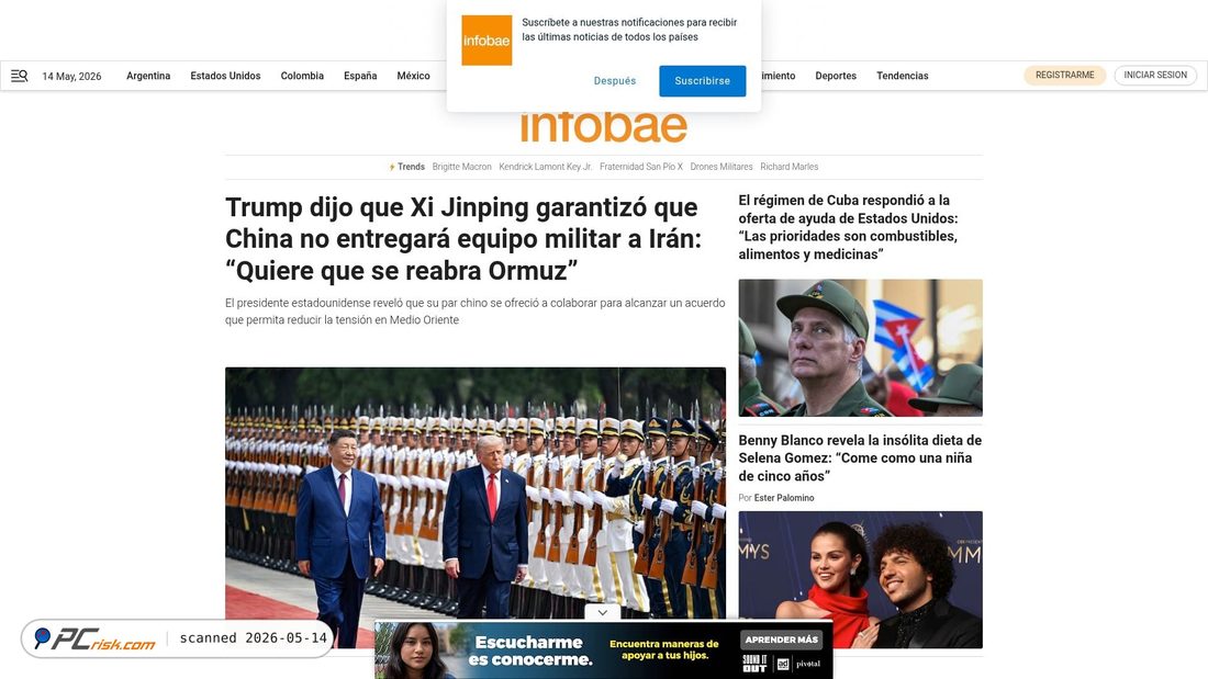 Screenshot di infobae.com