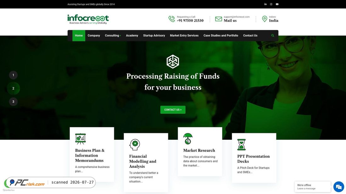 Screenshot von infocresst.com