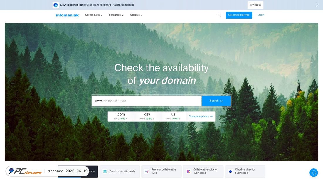 Screenshot di infomaniak.com