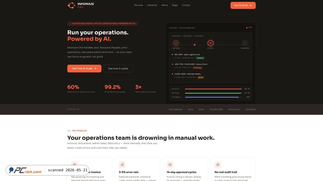 Screenshot of infomazeone.com