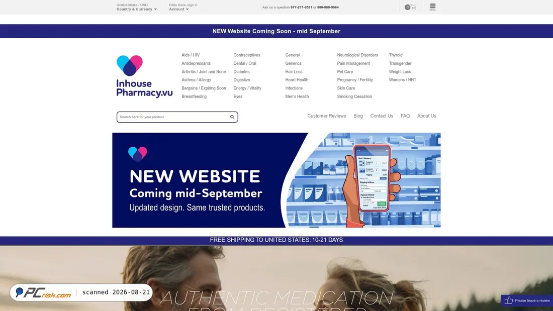 Screenshot of inhousepharmacy.vu