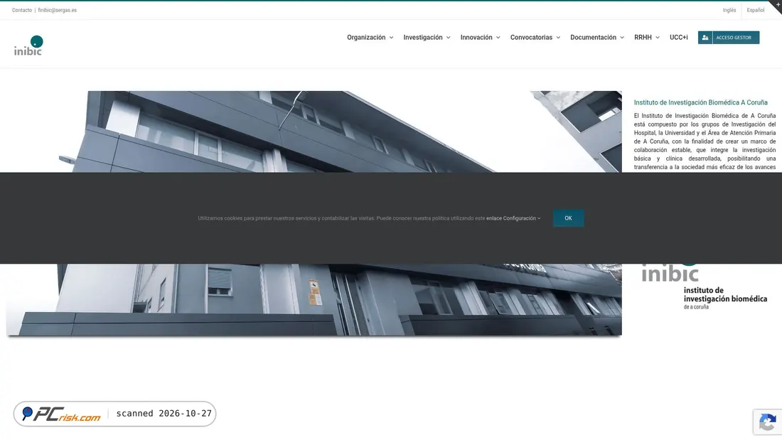 Captura de pantalla de inibic.es