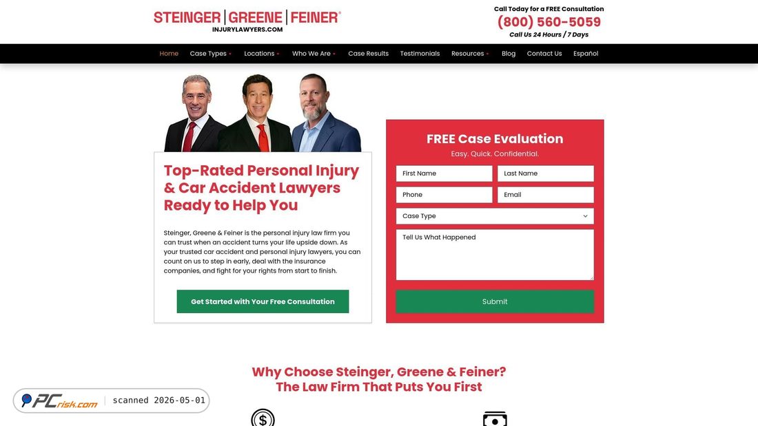 Capture d’écran de injurylawyers.com