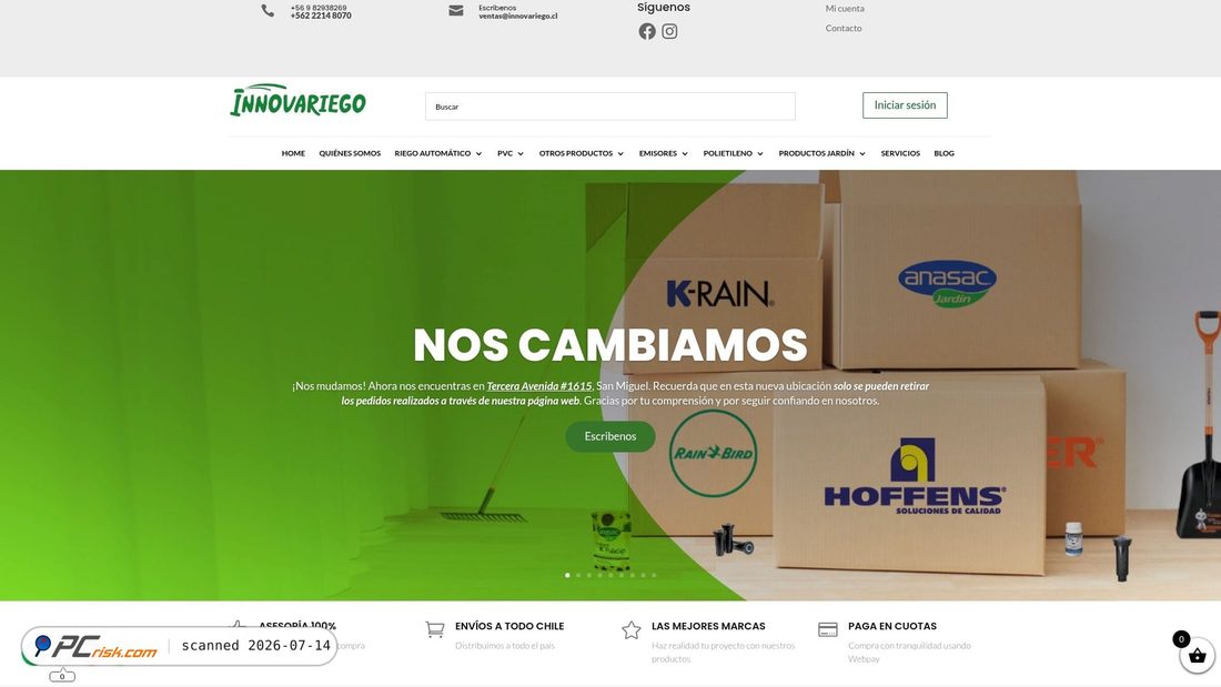 Screenshot of innovariego.cl