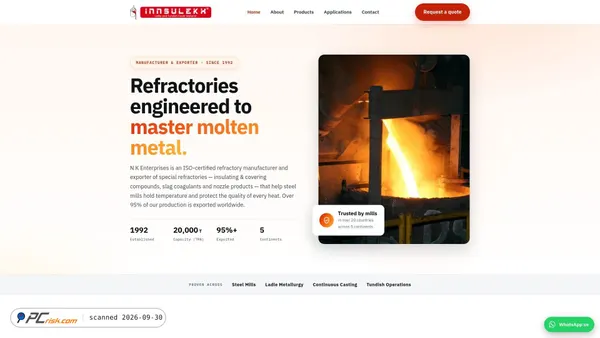 Captura de ecrã de innsulekx.com