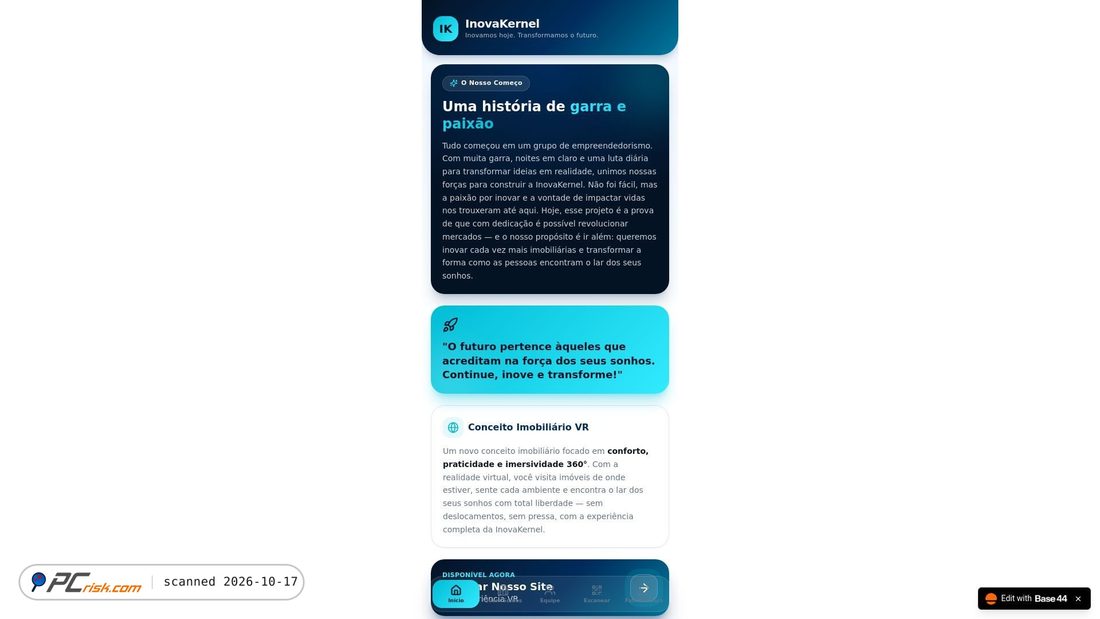 Captura de pantalla de inova-kernel-hub.base44.app