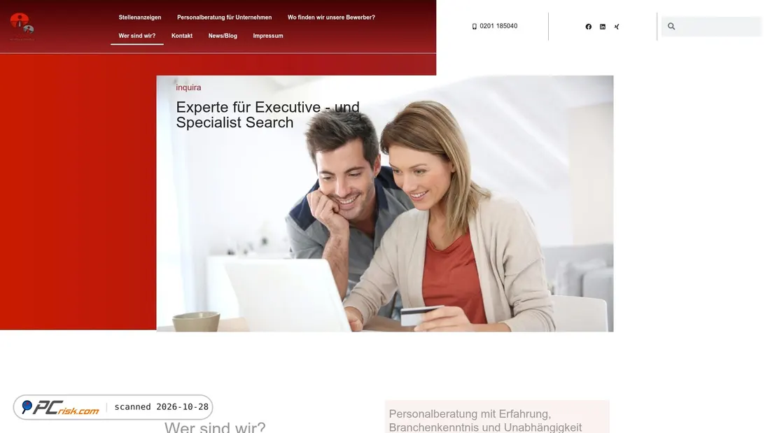Zrzut ekranu inquira.de