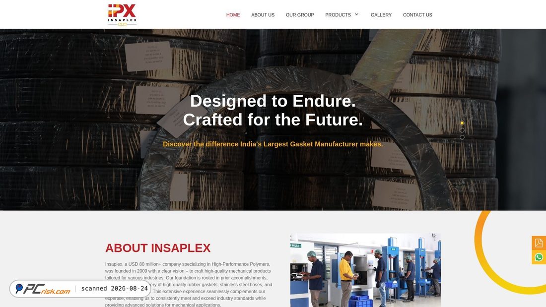 Screenshot of insaplex.com
