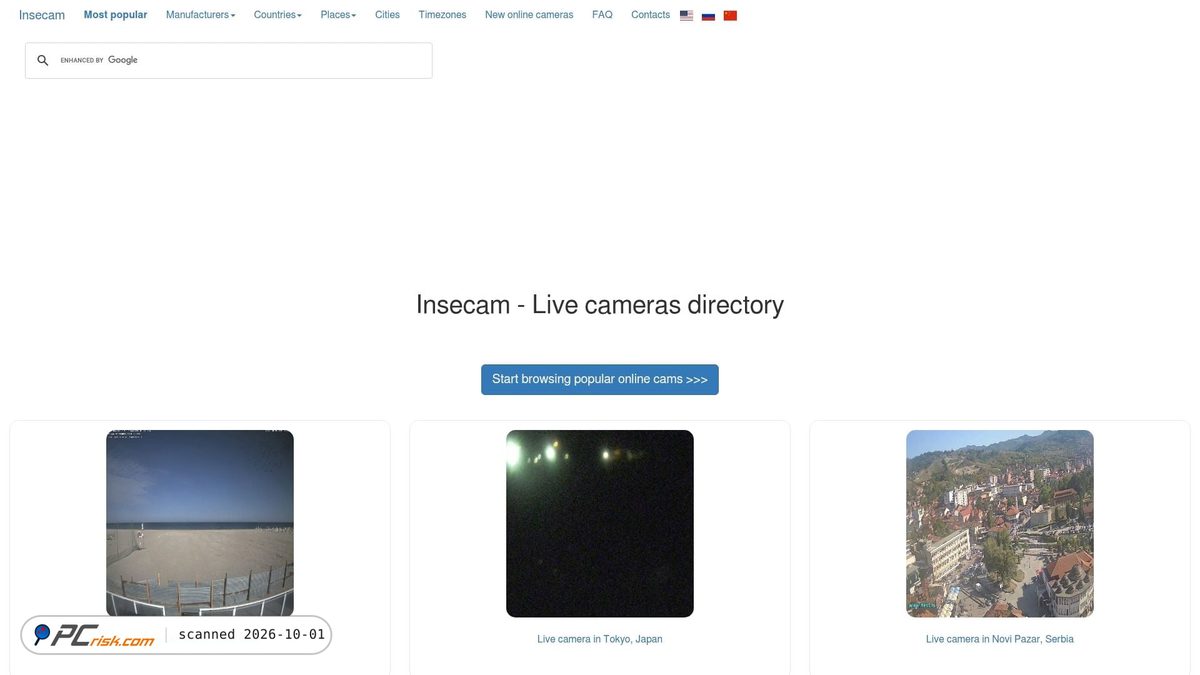 Is insecam.com Safe? Security Scan Report | PCrisk