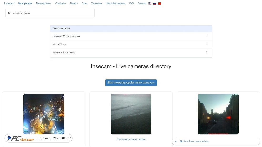 Screenshot von insecam.com