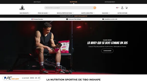 Screenshot di inshape-nutrition.co.com