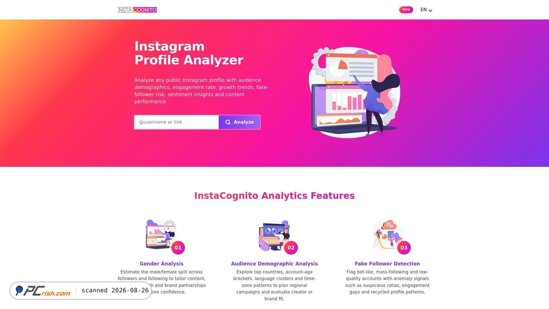 Screenshot of instacognito.com