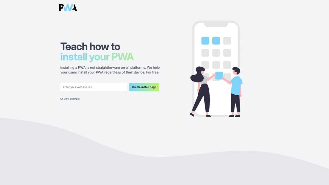 Captura de pantalla de installpwa.com