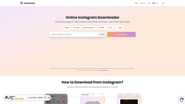 instasaver.io screenshot