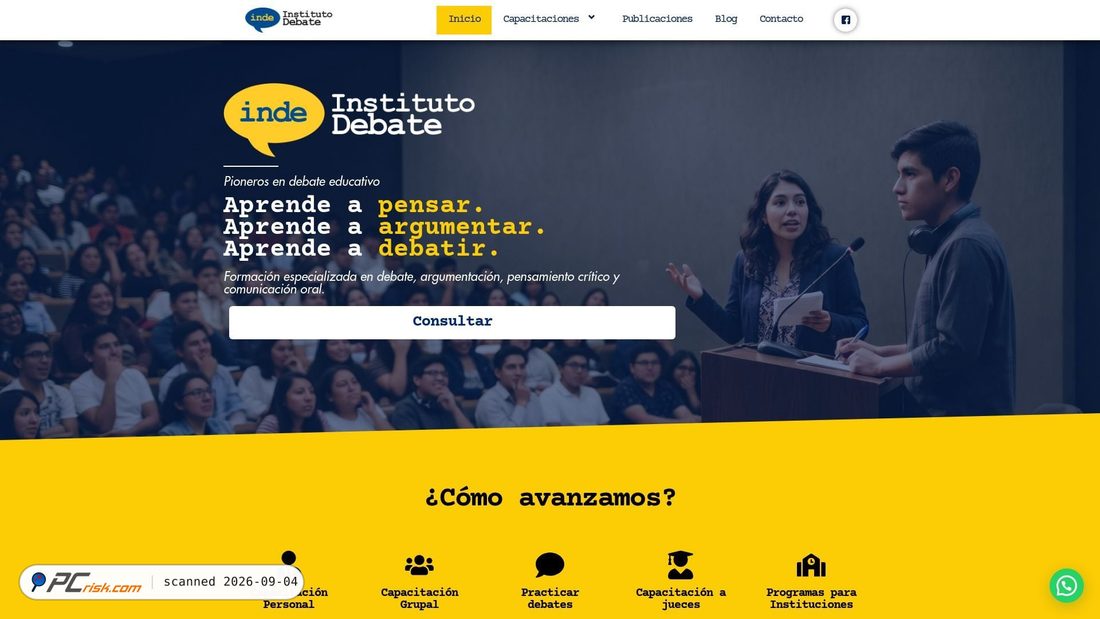 Screenshot von institutodebate.com