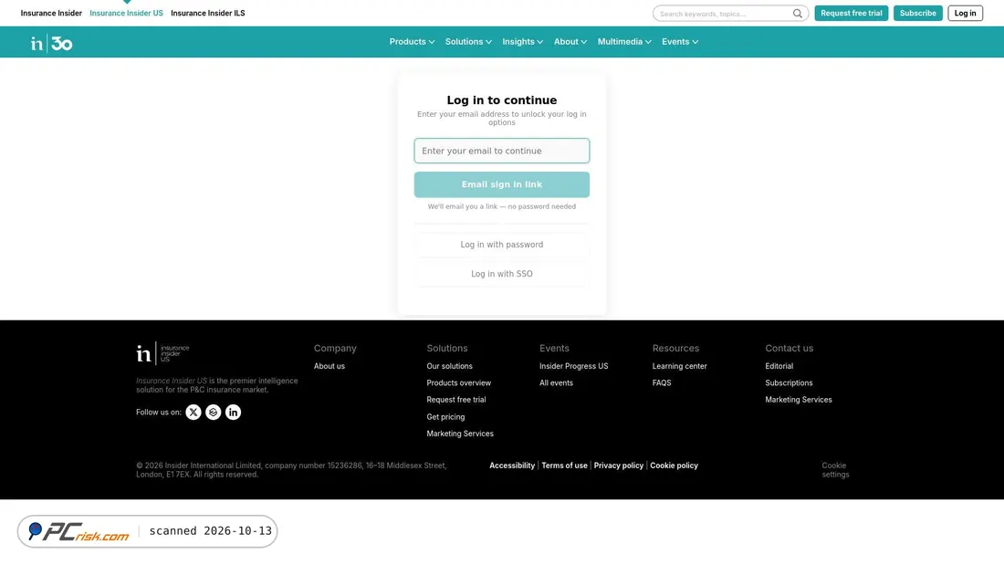 Screenshot of insuranceinsiderus.com
