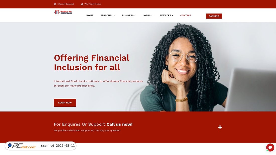 Screenshot von intcred.com