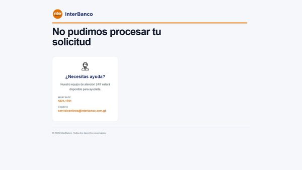 Captura de ecrã de interbanking.com.gt