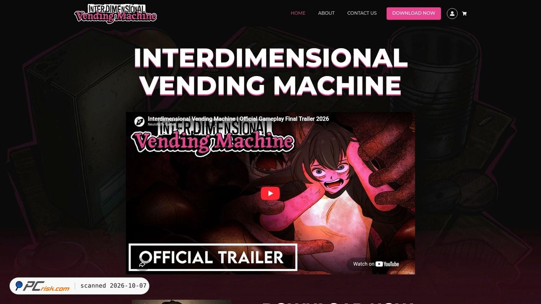 Captura de ecrã de interdimensionalvendingmachine.com