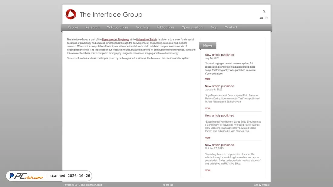 Captura de pantalla de interfacegroup.ch