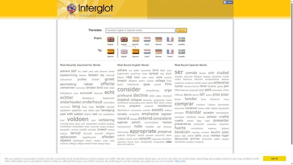 Screenshot di interglot.com