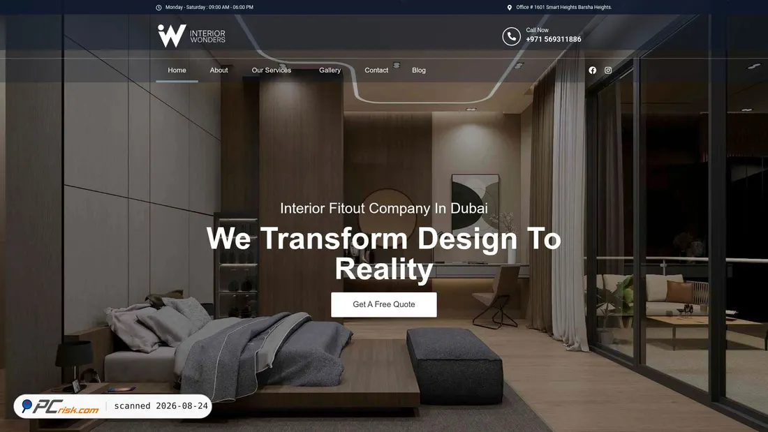 Screenshot of interiorwonders.ae