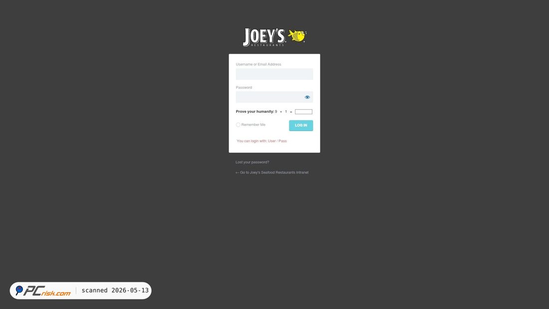 Screenshot of internal.joeys.ca
